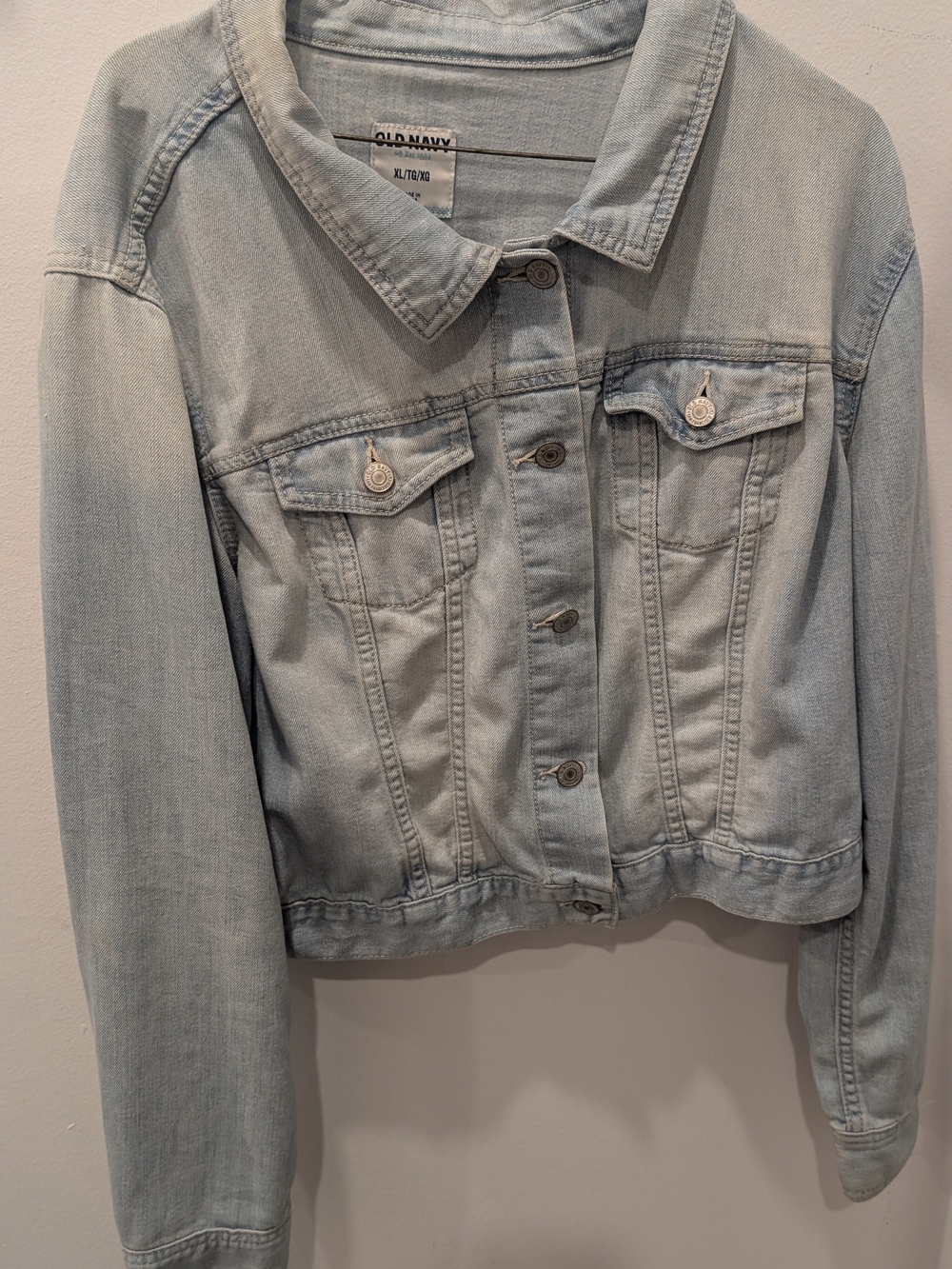 Old Navy Light Wash Denim Jacket in Pale Blue